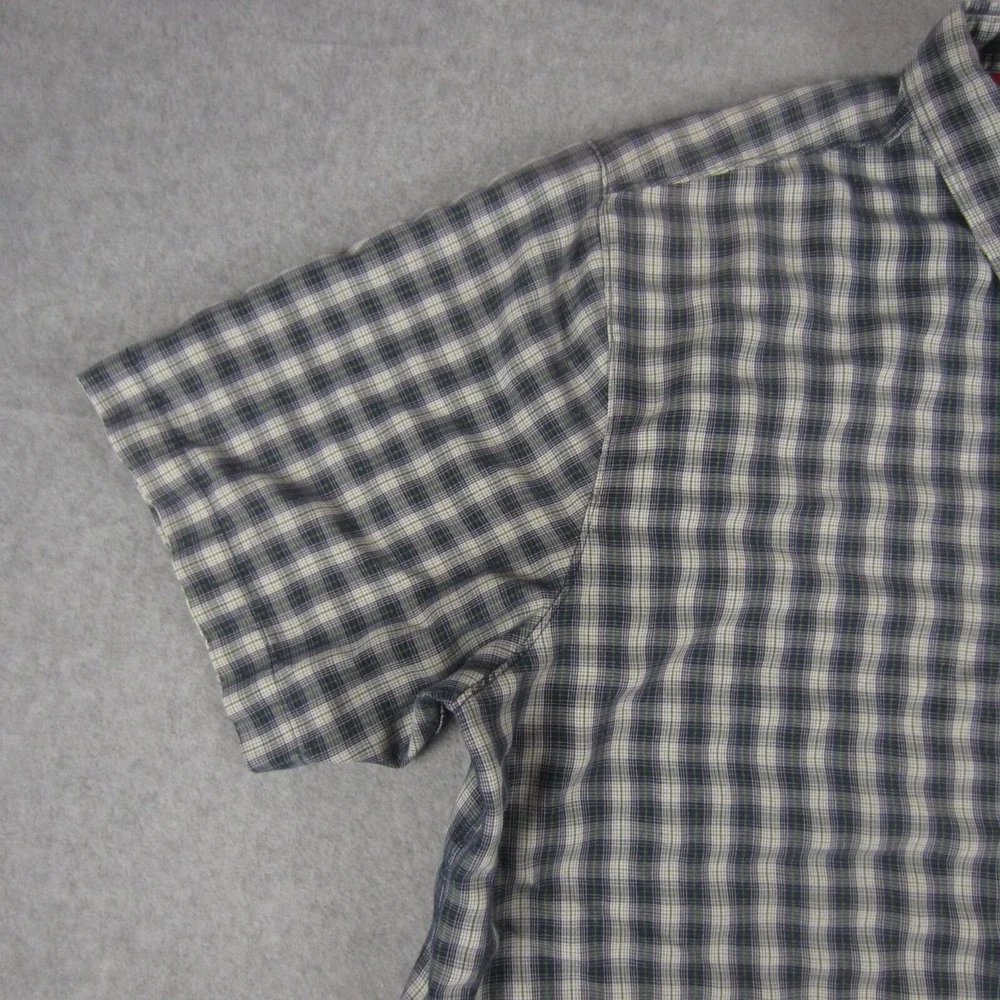 The North Face Shirt Mens XL Blue Tartan Plaid Short Sleeve‎ Lightweight Pocket
